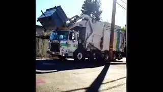 GARBAGE TRUCK in ACTION.