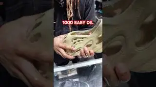 I put 1000 baby oil on sneakers 🍼😭  #diddy #funny #babyoil #pdiddy #money #trendy