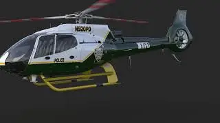 Airbus H130 Police Green High Detail 3ds max Vray 3D model