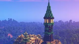 Minecraft Mountain Wizard Tower Timelapse #shorts