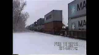 CSX Q621 Dashing Through the Snow in Lacona NY 2-18-2012