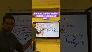 How many solutions exist for this system of equations PART 2 #algebra