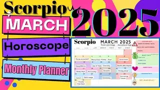 Scorpio Horoscope March 2025 Monthly and Daily Planner