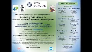 Publishing Critical Work in Qualitative Research in Organizations and Management
