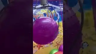 HUGE PURPLE BALL CLAW MACHINE WIN! #shorts #arcade #clawmachine #tiktok