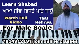 learn aakha jeeva visre mar jao on harmonium,male scale
