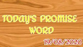 19-08-2020 Morning Promise Word. ENGLISH BIBLE VERSE.