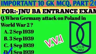 #jnubaentrance   #jnubaquestion IMPORTANT 10 GK QUESTION  || JNU BA FOREIGN LANGUAGE QUESTION