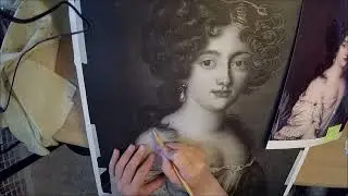 Step by step demonstration / Step 1 / Fixing and Transferring the painting on canvas