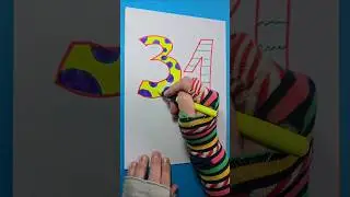 Drawing and Coloring Number Thirty-one 31 #drawing #coloring #art
