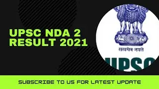 UPSC NDA 2 Result 2021 Download NDA II Cutoff Marks, Merit List