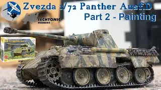 Zvezda 1/72 Scale Panther Ausf D Build and Review - Part 2/3 (Painting)