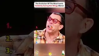 The Evolution Of The Most Iconic Celebrity Eating Hot Wings Meme First We Feast #Shaq #SteveO