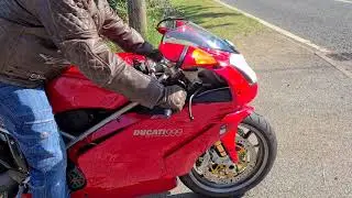 2003 DUCATI 999 BIPOSTO WITH OHLINS SUSPENSION TEST RIDE.