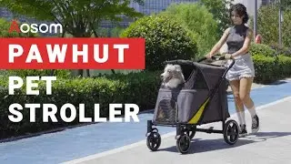 PawHut Pet Stroller with Universal Front Wheels | Aosom Canada Offer