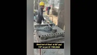 #Bend and Rebend test of Steel bar#construction#steel#bending🔥🔥