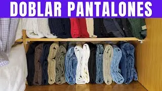 Cómo doblar pantalones para ahorrar espacio. Método Bolsillito