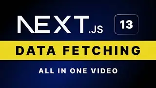 Next.js 13 Data fetching ALL IN ONE video