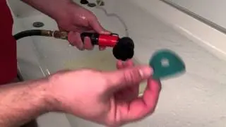 Grinding cast glass with diamond disks on a right angle water feed grinder