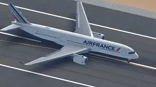 Air France Airbus A350-900 landing LHR/EGLL RWY 27L (Infinite Flight)