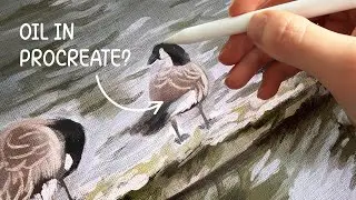 Digital Oil Plein Air Painting from Life in Procreate | Canada Goose | Ep. 5