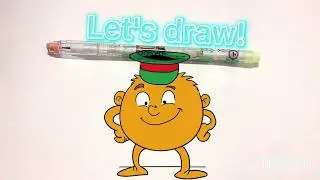 Silly Willy draw a book.  How to illustrate a children's book.  Art and English lesson for kids ESL