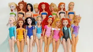 Rainbow Disney Princess Doll Mattel and Original Dolls ~ DIY Miniature Dress Satisfying Dolls ASMR 