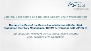 Certified Production Inventory Management (CPIM) Certification with APICS-IE