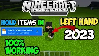 Left Hand Torch Mod For Minecraft PE [1.19/1.20] | Hold Torch In Left Hand In Minecraft🔥