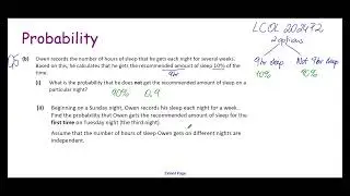 Leaving Cert Maths Probability - 2024 LCOL Paper 2 Question 5(b) - Maths Made Easy