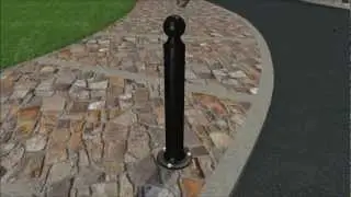 Installing Decorative Bollards with Flanged Surface Mountings