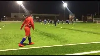 Trainingsoefening bij v.v. Verburch JO11
