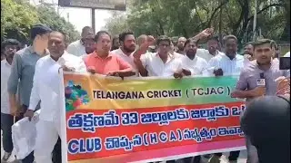 The Telangana Cricket Joint Action Committee (TCJAC) held a protest at the Uppal Stadium