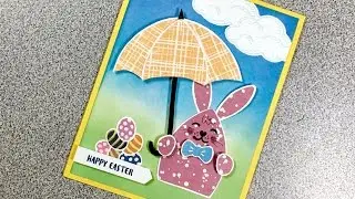 Paper Pumpkin March 2017 Alternate 8 Mr Bunny w/ Distress Oxide Ink Background