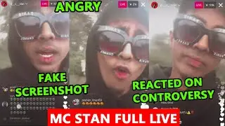 MC STAN REACTED ON CONTROVERSY | ANGRY ON NEWS CHANNELS | MC STAN FULL LIVE