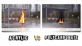 Acrylic vs Polycarbonate Fire Test (Featuring SABIC LEXAN™ polycarbonate sheet)
