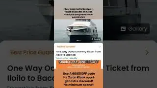 Use Klook Promo code: ANGIE5OFF no min.spend! #KlookVoucher #Supercat #Oceanjet #KlookCode Travel PH