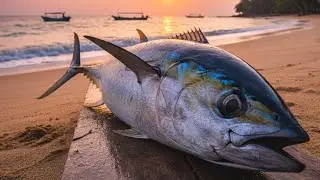 Cutting a Massive Tuna  Clean & Precise