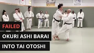 Failed Okuriashi Barai into Tai Otoshi