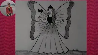 How to Draw a Princess Girl Wing -Drawing girl, pencil sketch for beginner 👍😊 by Subhi jaiswal