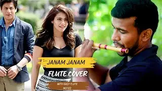 Janam Janam Soulful Flute Cover + Flute Notes In Caption | Dilwale | Arijit Singh | Khwahish Music