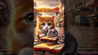 The End😭😿😢Lost in Rain: Kitten & Mouse's Tale🌧️#aicat #catstory #catstories #aicatstories #catvideos