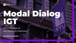 Modal Dialog IGT