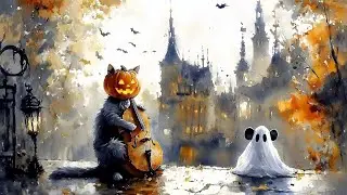 Cat Jazz Halloween Party | Funky Gypsy Swing & Upbeat Jazz Fusion | Spooky Good Vibes