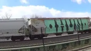 Union Pacific C45AC  CTE leading Norfolk Southern train thru Lafayette Junction