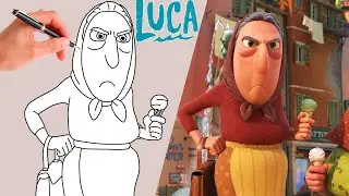 Comment Dessiner CONCETTA ARAGOSTA DE LUCA | DESSIN DISNEY SUPER FACILE