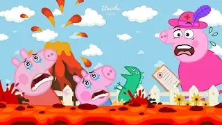 The Boo Boo Song com Peppa Pig e família | O Chão é Lava, Nursery Rhymes and Kids Song