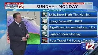 WPRI 12 Weather Forecast 1/25/26: Winter Storm Arrives Today