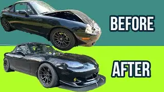 Rebuilding a WRECKED NB Miata in 10 minutes