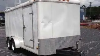 Used 2006 7x16 Cargo King Enclosed Trailer w/ Ladder Racks